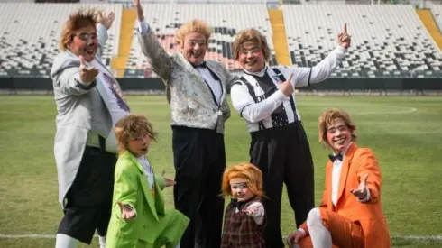 El hijo del Tony Caluga y los suyos en el Monumental.
