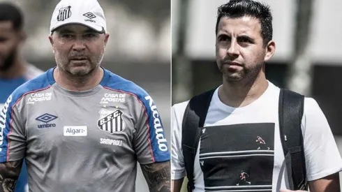 Jorge Sampaoli recibió a Claudio Maldonado en Santos, tal como hacía en la Roja
