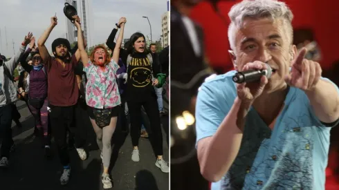 La obra de Jorge González presente en manifestaciones pacíficas.
