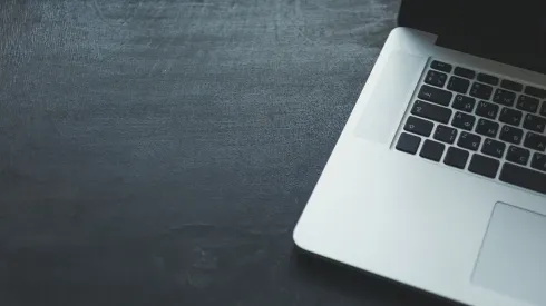 Laptop on the desk
