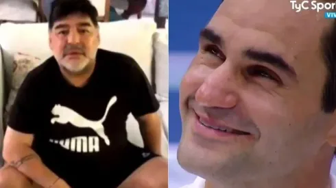 Maradona emociona a Federer.
