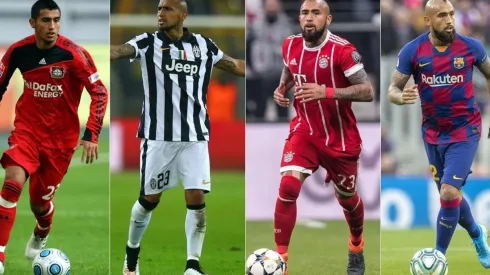 Vidal en el Leverkusen, Juventus, Bayern y Barcelona.
