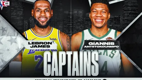 LeBron y Antotokounmpo serán los capitanes.
