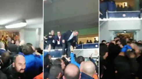 Insólito: presidente del Fenerbahce se va a las manos con hinchas tras perder el clásico ante Galatasaray
