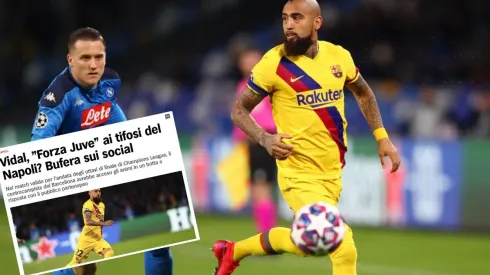 "¡Forza Juve!": revuelo en Italia por supuesto grito de Arturo Vidal contras hinchas del Napoli tras expulsión
