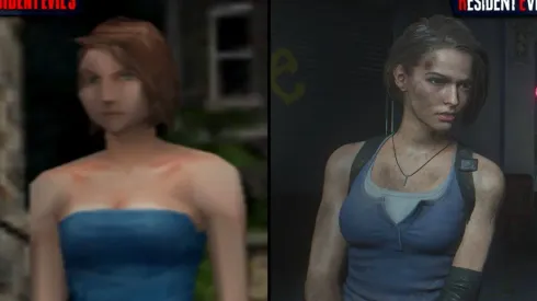 El nivel de detalle de Jill Valentine es brutal en comparación con su versión de 1999.
