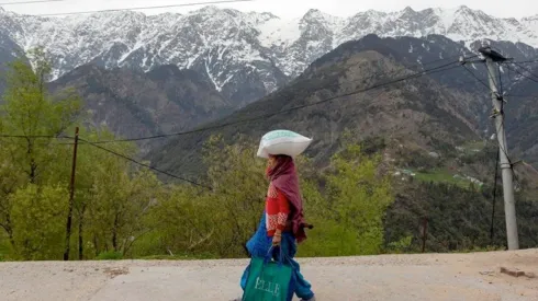 La contaminación no permitía ver el Himalaya ni siquiera desde zonas cercanas.
