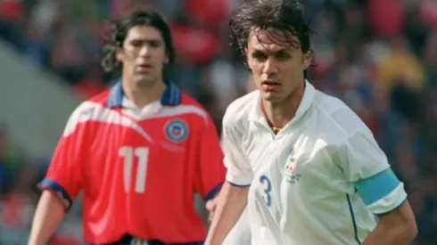 Paolo Maldini enfrentando a Chile en el Mundial Francia 1998
