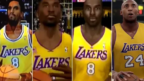 La evolución de Kobe Bryant en NBA 2K, desde 2K1 hasta 2K19.
