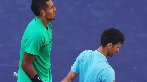 Kyrgios y Djokovic en Indian Wells 2017
