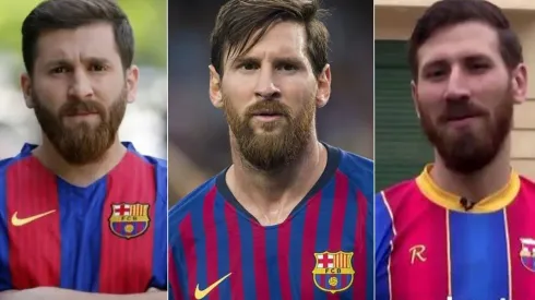 De izquierda a derecha: Messi iraní, Messi argentino y Messi egipcio.

