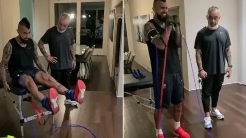 Arturo Vidal no para: el entrenamiento extra y personal del King en casa.
