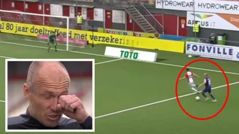 Robben se emociona tras jugar como titular en el Groningen
