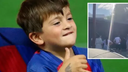 Thiago Messi salió a hablar con los fans
