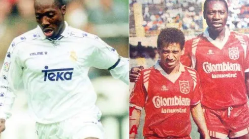 Freddy Rincón con la camiseta del Real Madrid
