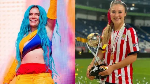 Karol G se compromete con el futfem con mensaje especial a jugadora de Chivas