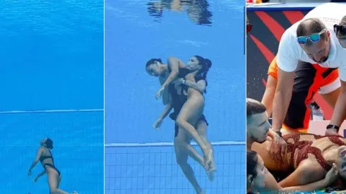 Anita Álvarez es rescatada de la piscina
