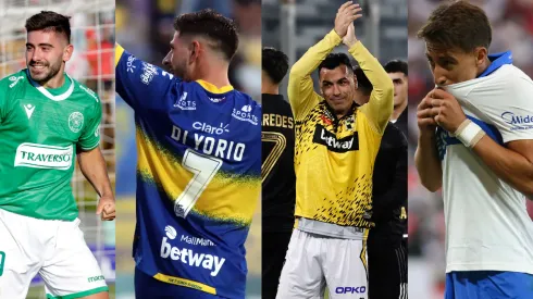 Lautaro Palacios, Lucas di Yorio, Esteban Paredes y Diego Valencia, cuatro goleadores que no seguirán en el Campeonato Nacional 2022.
