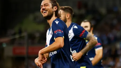 Marco Rojas festeja uno de los seis goles que consiguió entre abril y mayo de este año con el Melbourne Victory.
