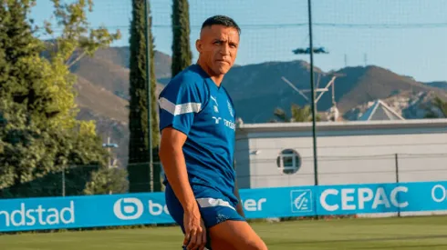 Alexis Sánchez en una práctica del Olympique de Marsella.
