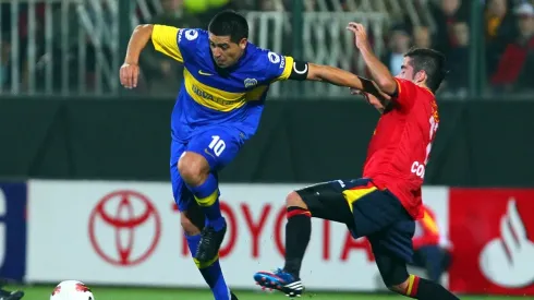 Unión Española se midió a Boca Juniors en la Copa Libertadores 2012.
