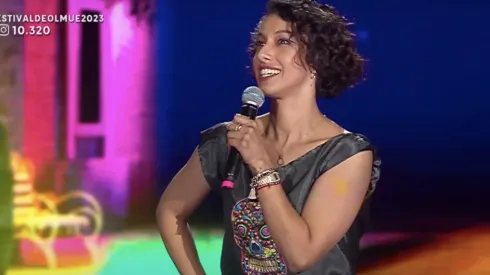 Nathalie Nicloux en el Festival de Olmué.
