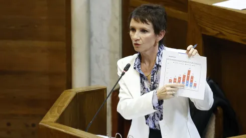Ministra del interior Carolina Toha es interpelada en la Camara de Diputados.
