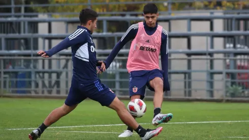 Darío Osorio y Lucas Assadi entrenando en el CDA.
