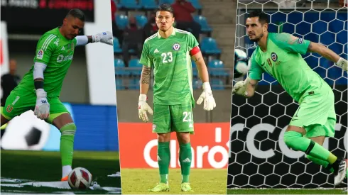 Cristóbal Campos, Brayan Cortés y Gabriel Arias pelean por el arco de la Roja. A ellos se suma Hugo Araya, la gran sorpresa.
