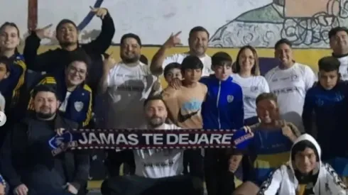 Los hinchas de Boca y Colo Colo en un amistoso.

