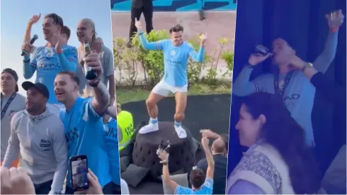Jack Grealish se quedó con la ropa con la que jugó la final de la Champions League por largas horas. Se le vio con unas copas de más en el cuerpo.
