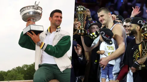 Djokovic, campeón de Roland Garros, felicitó a Jokic tras coronarse campeón de la NBA.
