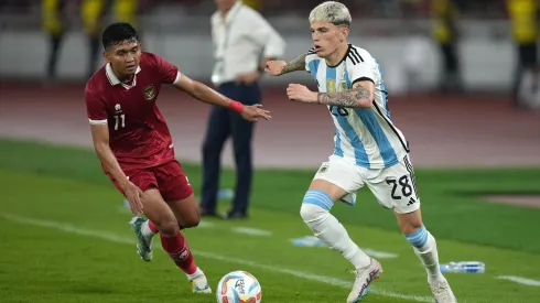 Alejandro Garnacho fue una de las figuras que aprovechó la ausencia de Lionel Messi en Argentina para sumar minutos ante Indonesia.
