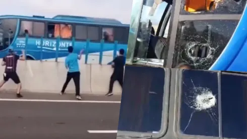 Así quedó el bus de San Marcos de Arica tras salir de Iquique.
