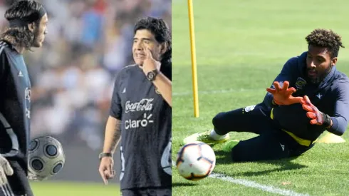 Cristián Campestrini compartió con Lawrence Vigouroux en Everton. Debutó por Argentina con Maradona de DT y hoy ataja en el líder de la tercera categoría chilena. 
