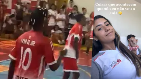 Es un meme: Niña brasileña falta al colegio ¡y Vini Jr va a jugar!