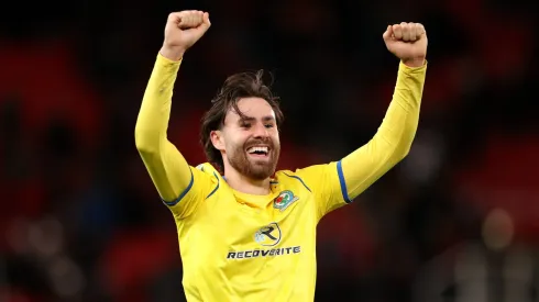 STOKE ON TRENT, ENGLAND – NOVEMBER 27: Ben Brereton of Blackburn Rovers celebrates following his team's victory in the Sky Bet Championship match between Stoke City and Blackburn Rovers at Bet365 Stadium on November 27, 2021 in Stoke on Trent, England. (Photo by Lewis Storey/Getty Images)
