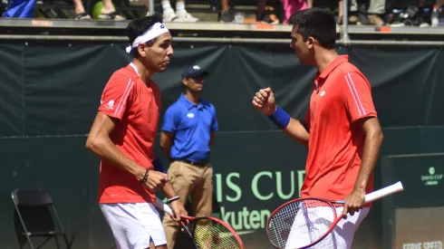 Tabilo y Barrios jugando por Copa Davis
