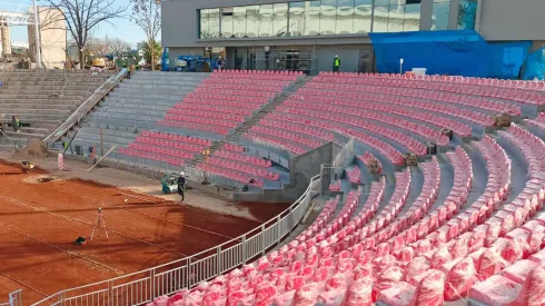 Así avanza la remodelación del Court Central del Estadio Nacional
