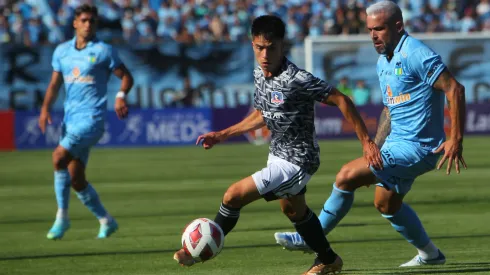 Matías Moya en uno de los cinco partidos que ha jugado en Colo Colo
