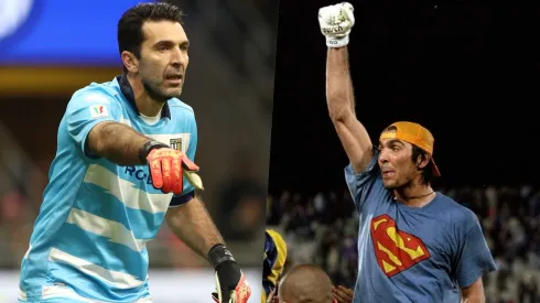 Gianluigi Buffon en su etapa con Parma y vestido de Superman
