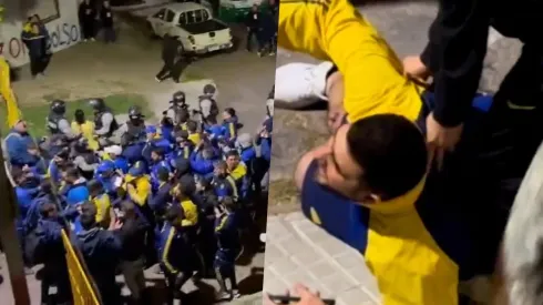 El ingreso de los hinchas de Boca al Estadio Gran Parque Central fue un caos.
