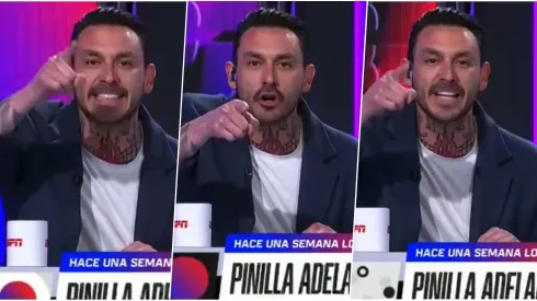 El dedo del furioso Mauricio Pinilla tras informar primero el fichaje de Alexis en Inter.
