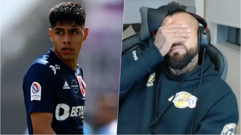 Vidal se tapa la cara cuando le cuentan el próximo club de Darío Osorio.
