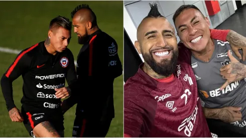 Vargas y Vidal, como en los tiempos de La Roja, ahora en Brasil.
