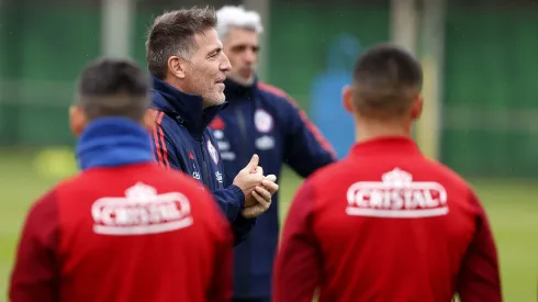 Eduardo Berizzo trabaja en Juan Pinto Durán con los seleccionados.
