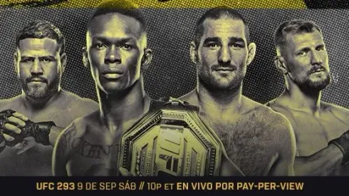 Israel Adesanya pone en juego su título medio ante Sean Strickland.
