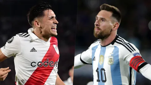 Messi presenció el debut de Solari en la Sub 23 de Argentina.
