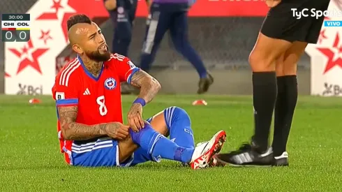 Vidal preocupó por largos cinco  minutos en la Roja contra Colombia.
