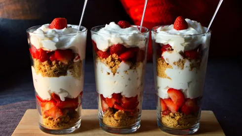 Postre en vasos
